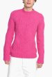 Valentino PINK PP Crew Neck Wool Pullover with Diamond Pattern L Standard size For Discount