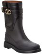 Valentino Vlogo Rubber & Leather Rain Boot Supply