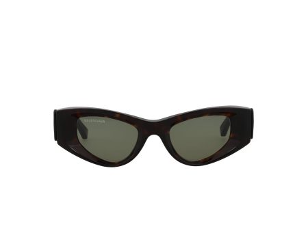 Balenciaga Womens Cat Eye Havana Havana Green Fashion Designer Eyewear Online Sale