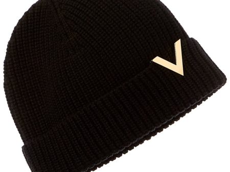 Valentino V-Plaque Wool Beanie Supply