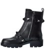 Valentino Roman Stud Leather Combat Boot on Sale