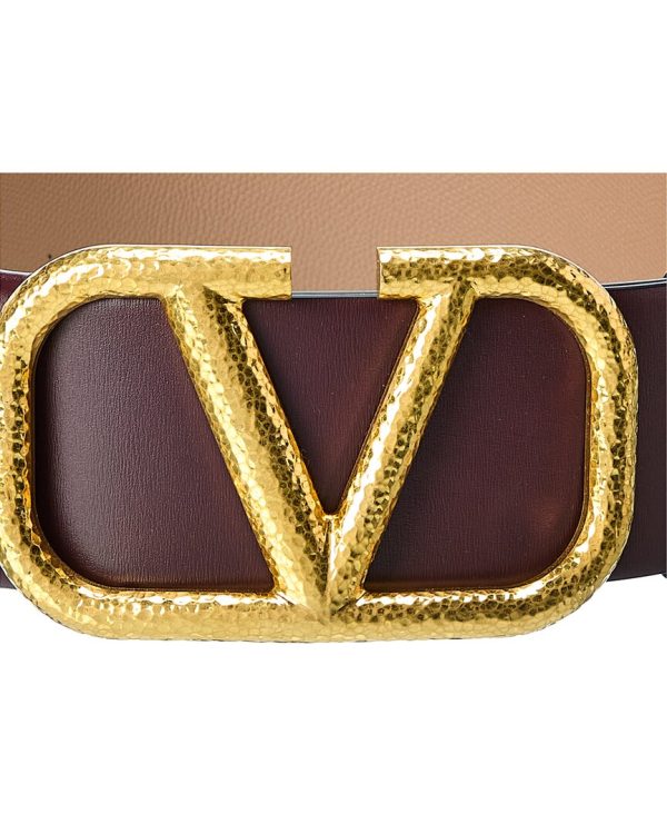 Valentino Vlogo Reversible Leather Belt Online Hot Sale