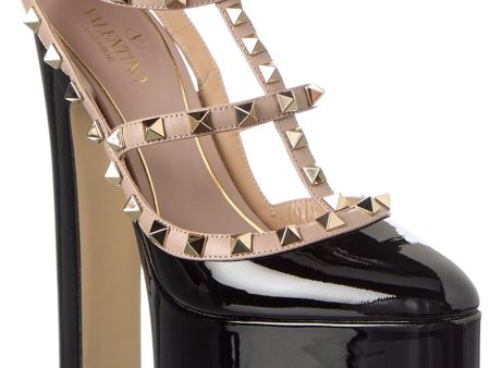 Valentino Rockstud 155 Patent Platform Pump Online Sale