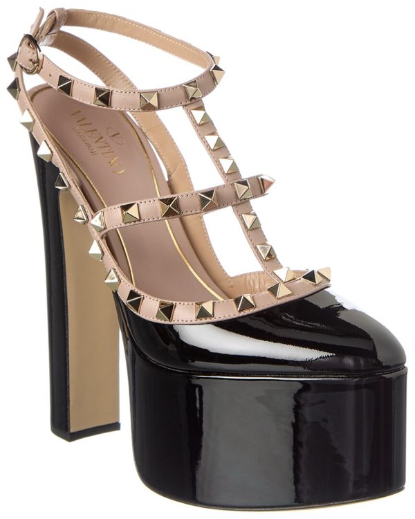 Valentino Rockstud 155 Patent Platform Pump Online Sale