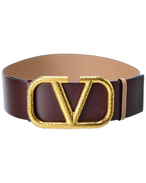 Valentino Vlogo Reversible Leather Belt Online Hot Sale