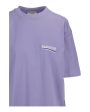 Balenciaga Womens Large Fit Embroidered T-Shirt Cheap