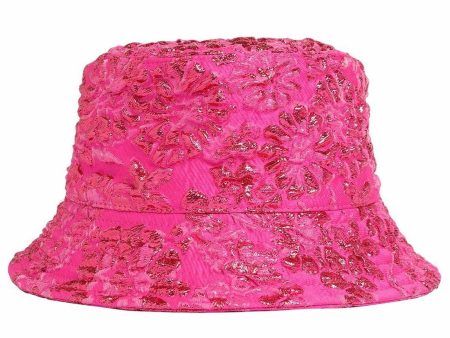 Valentino Garavani Jacquard Floral Embroidered Bucket Hat in Silk Blend Hot on Sale