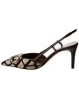 Valentino Vlogo 80 Toile Iconographe Canvas & Leather Slingback Pump Online Hot Sale