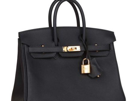 Hermes Birkin 25 Caban Swift Gold Hardware For Sale