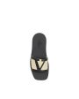 Valentino Garavani V Logo Flat Sole Open Toe Sandals For Sale