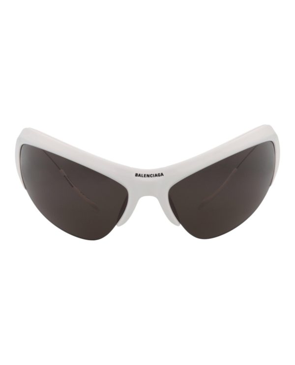 Balenciaga Unisex Shield Wrap White Silver Grey Fashion Designer Eyewear Hot on Sale