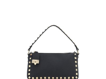 Valentino Garavani Small Rockstud Grained Leather Shoulder Bag Online now