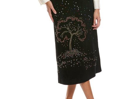 Valentino Studded Suede Skirt For Cheap