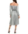 Valentino Off-Shoulder Silk Midi Dress Sale