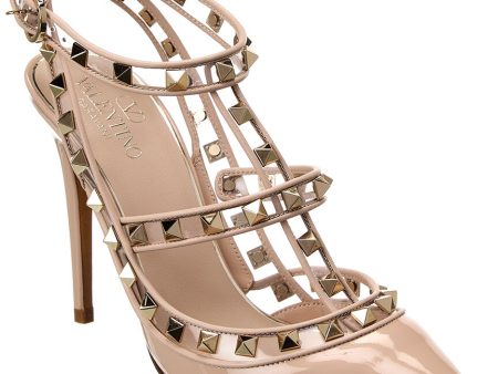 Valentino Rockstud Caged 100 Patent & Vinyl Pump Online now