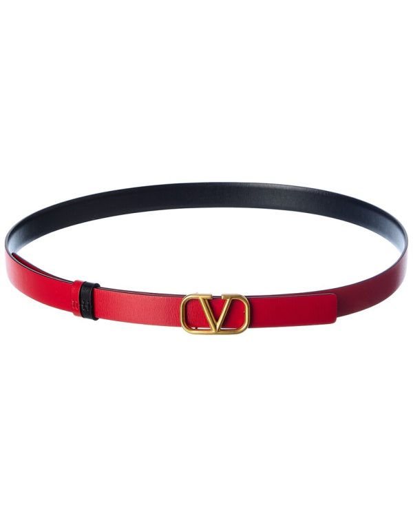 Valentino Vlogo 20Mm Reversible Leather Belt Online Hot Sale