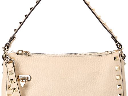 Valentino Rockstud Small Grainy Leather Crossbody ( ) For Sale