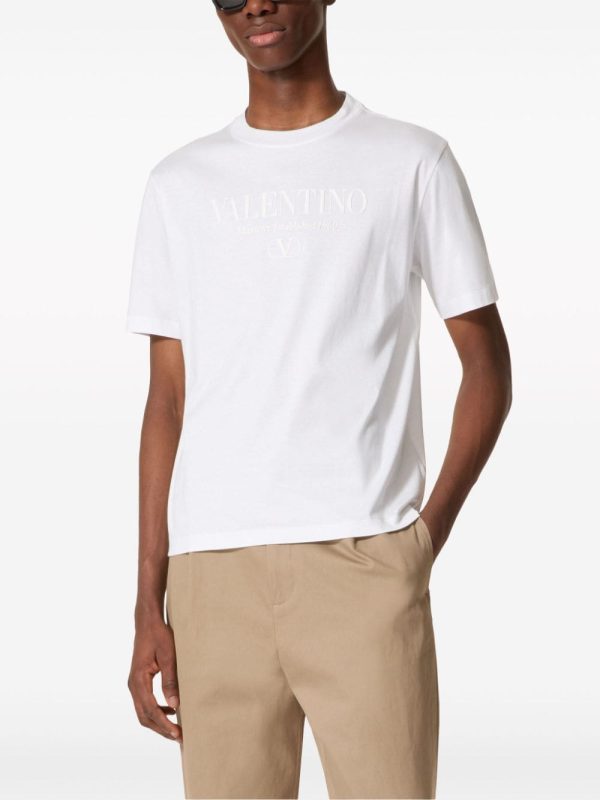 Valentino Men s T-Shirts And Polos White Cheap