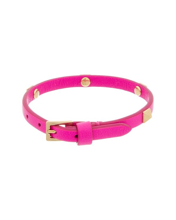 Valentino Rockstud Leather Bracelet Supply