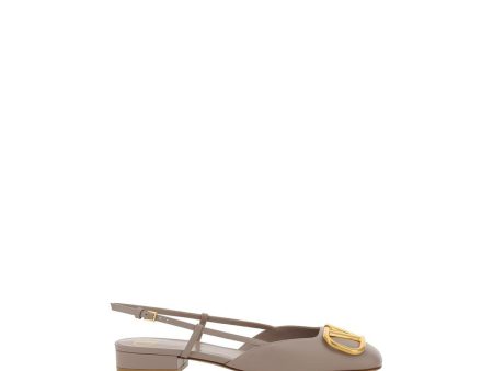 Valentino Garavani VLogo Square Toe Ballerinas with Slingback and Buckle Closure Online