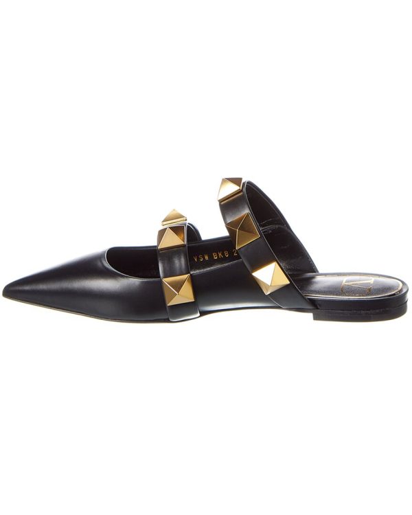 Valentino Roman Stud Leather Flat Online