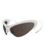 Balenciaga Unisex Shield Wrap White Silver Grey Fashion Designer Eyewear Hot on Sale