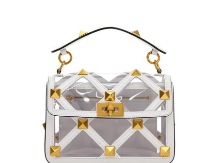 Valentino Garavani Roman Stud Foldover Top Shoulder Bag Online now