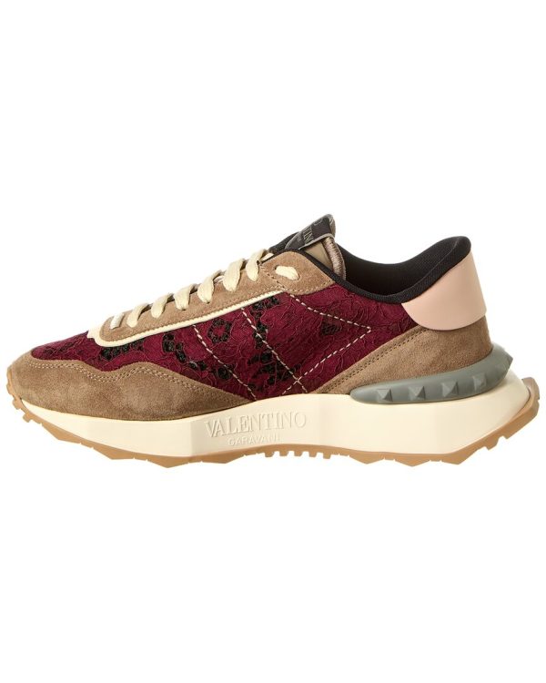 Valentino Lace Runner Suede & Lace Sneaker Sale