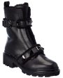 Valentino Roman Stud 40 Leather Combat Boot Online Hot Sale