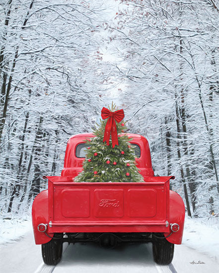 LD1924 - Snowy Drive in a Ford - 12x16 Sale